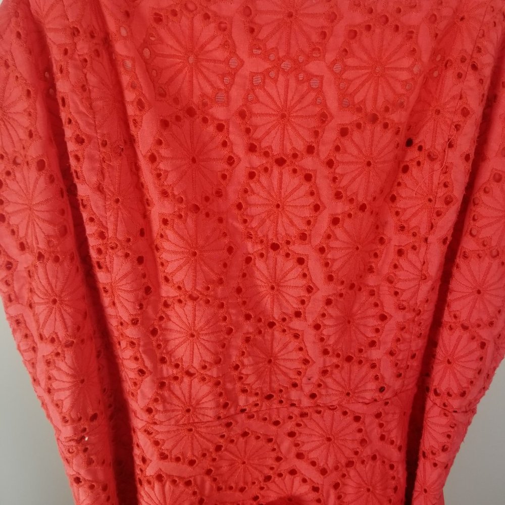 🌵Josephine Chaus Summer Floral Eyelet Dress sz 6 - Picture 5 of 8